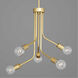 Zag 5 Light 18 inch Vintage Gold Chandelier Ceiling Light